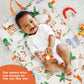 Move2Play, 8 Piece Baby Rattle And Tummy Time Mat Set | Rattling And Silicone Teething Toys | Babies Toy 3-6 Months | 3, 4, 5, 6 Month Old Must Have | Infant Gifts For Boys And Girls