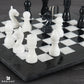 Radicaln Marble Chess Set 12' Inches Black & White Handmade Board Game 2 Player Classic Chess Sets For Adults- 1 Chess Board & 32 Chess Pieces - Chess Game
