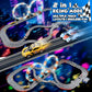 RIANEAN Slot Car Race Track Set - 4 Cars, Electric Dual Racing Game, 0.2" Size, Plastic, Model K-CARA51-4A-LIGHT, Gift for Kids