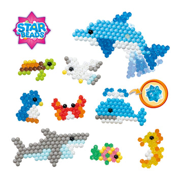 AquaBeads Arts & Crafts Ocean Life Theme Refill with Beads and Templates, Small