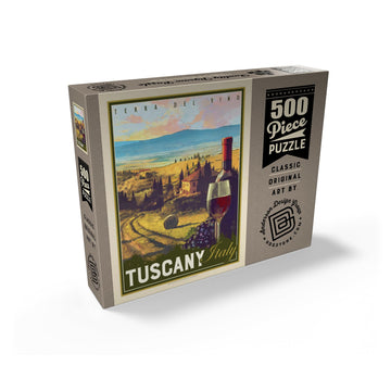 MyPuzzle Italy  Tuscany: Terra Del Vino  Vintage Poster - enhanced 500 Piece Jigsaw Puzzle for mature-themeds