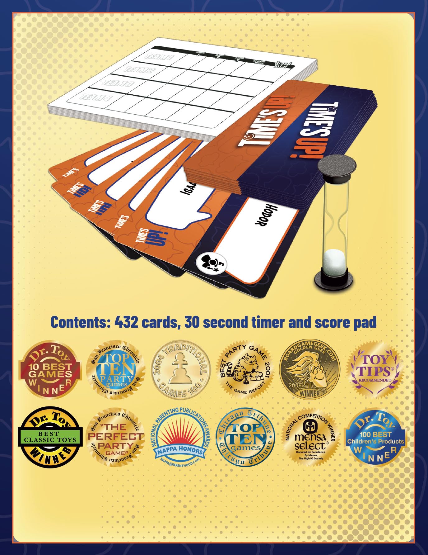 R&R Games Time's Up Party Game - Award Winning Cardstock - Orange and Blue - Model 975