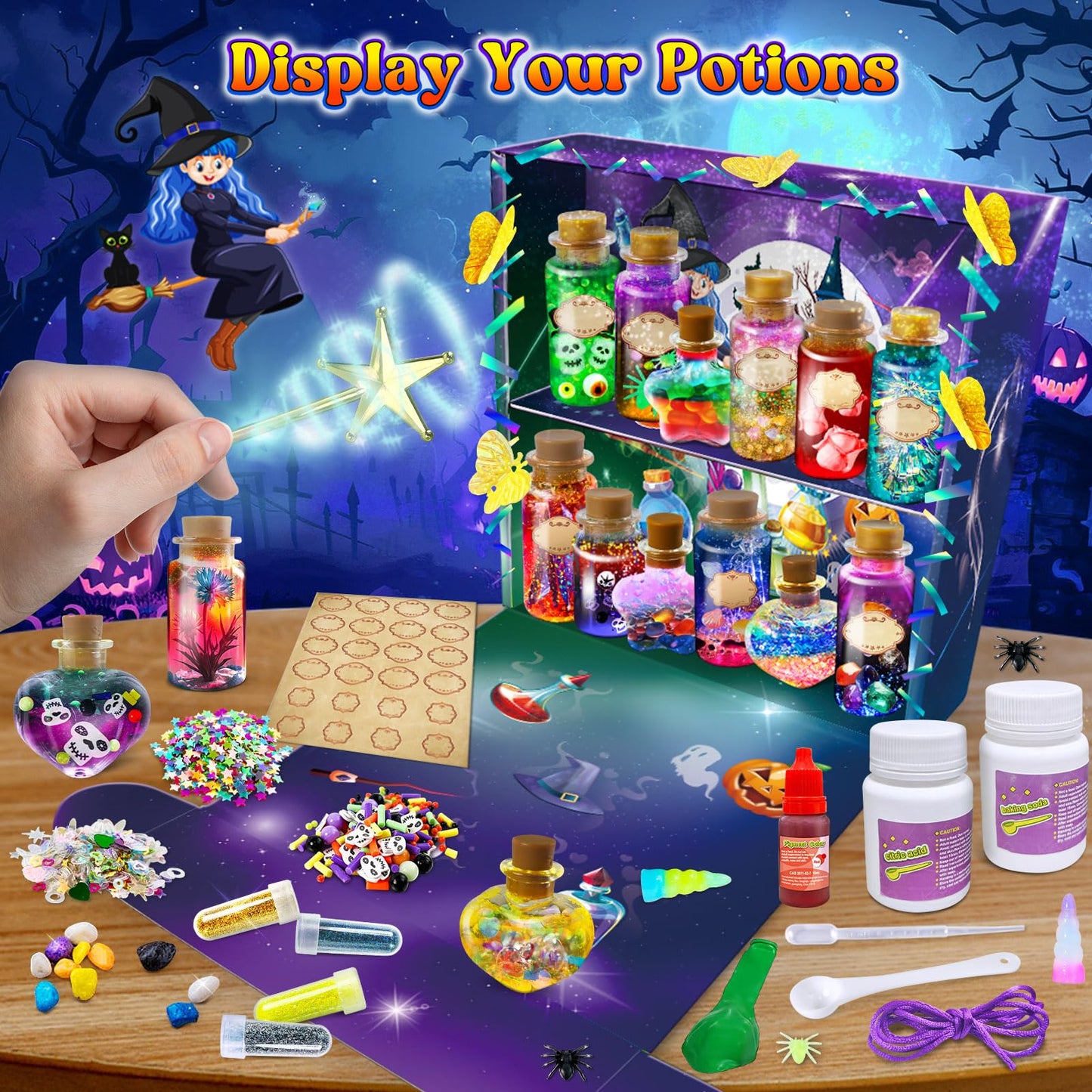 JOPSHEEN Potion Making Kit, 20 Bottles Potion DIY Craft Set for Kids, Christmas Birthday Toys Gifts for Boys Girls