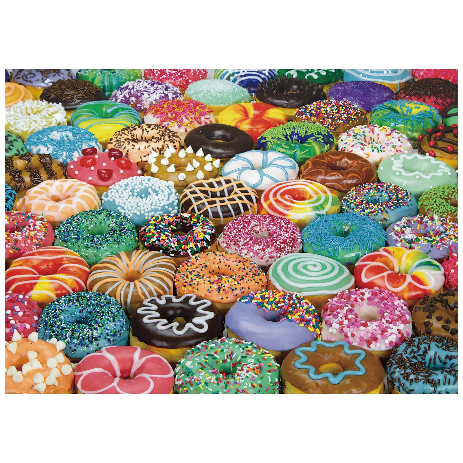 Diiopoty Jigsaw Puzzles for Adults 1000 Pieces Donuts Colorful Doughnuts Challenging Puzzle Fit Together Perfectly Family Fun Pu