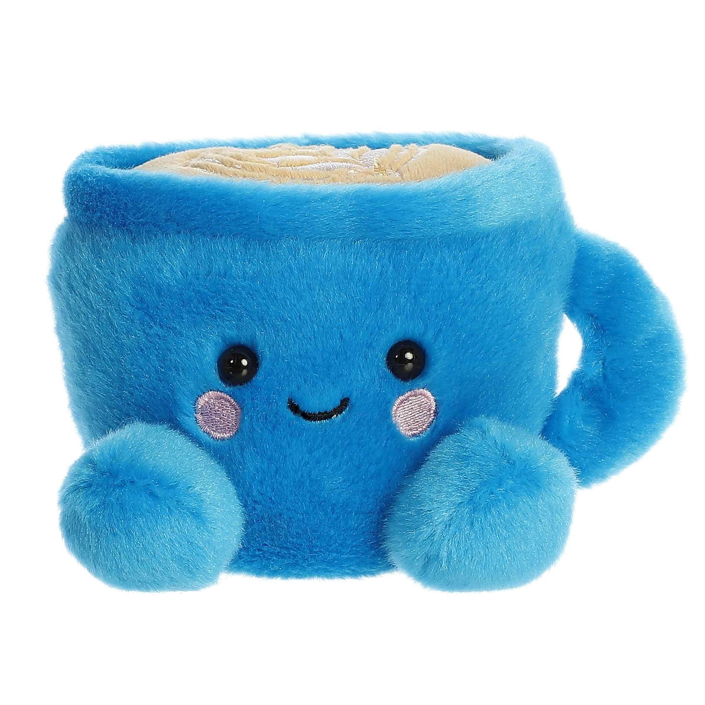 Aurora Adorable Palm Pals Letti Latte Stuffed Animal - Fun Collectible Plush for Kids and mature-themed Collectors - Perfect for Decorating Rooms and Birthday Gifts - Blue 5 Inches