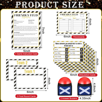 Syhood Valentine'S Day Friendly Feud Game With 2 Pcs Game Buzzer, Valentine'S Feud Party Game, New Years Feud Game, Family Game