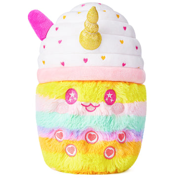 Ikasa Boba Milk Tea Stuffed Plush For Valentine Day,Cute 9.5'' Colourful Plushie Soft Small Toy,Gifts For Girlfriend Boyfriend G