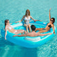 Jasonwell Floating Island Pool Float - Inflatable 4-Person Swimming Pool Lounger Raft River Lake Floaties Relaxation Water Float
