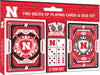 Masterpieces Officially Licensed NCAA Nebraska Cornhuskers 2-Pack Playing Cards & Dice Set for mature-themeds