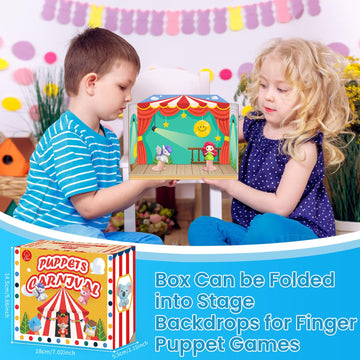 Oriate Fairy Tale Finger Puppets Toddler Toys, Story Time Puppets Toys With Pretend Play Stage, Bath Toys For Toddlers With Storage Bag, Mold Free Party Favors Cake Topper Beach Toys 12M+, 10 Pc