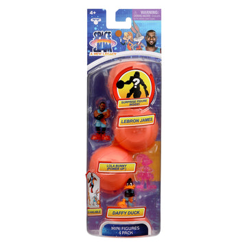 Moose Toys Space Jam: A New Legacy - 4 Pack - 2' Lebron, Daffy Duck, Lola Bunny, & 1 Mystery Figures - Starting Line Up, Multicolor (14573)