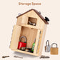 Woodtoe Montessori Screwdriver Board With Lock And Key Toy, Wooden Montessori Toys For Kids 3 4 5 Year Old, Toddler Fine Motor S