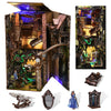 CCCDF Book Nook Kit  Booknook Kit with Dust Cover for mature-themed DIY Miniature House Kit 3D Wooden Puzzle Decorative Bookend Bookshelf Decor Gift for Women Teens (Alice Down The Rabbit Hole)