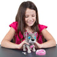 Nkok Usb Petbotz - Robo Puppy, Rechargeable, Miniature, Interactive Pet Robot, Lights Up, Sound Activated, Makes Noises On Command, Comes With Pet Bowl And Bone, Usb Charger Included