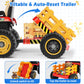Arbeli 24V Ride On Tractor W/Tiltable & Detachable Trailer, 2X65W Motors, Eva Tires, Remote Control, Bluetooth, Shifter, Music,