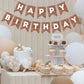 Brown Glitter Happy Birthday Banner Birthday Sign For Backdrop Brown Birthday Party Decorations For Boys Girls Happy Birthday Garland Bunting Banner Kids Adults Party Supplies