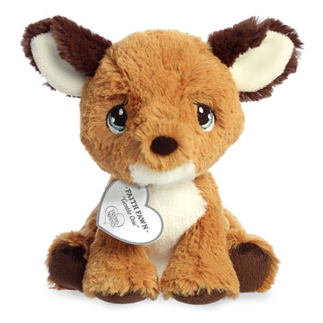 Aurora Inspirational Precious Moments Faith Fawn Stuffed Animal - Cherished Memories - Enduring Comfort - Brown 7.5 Inches