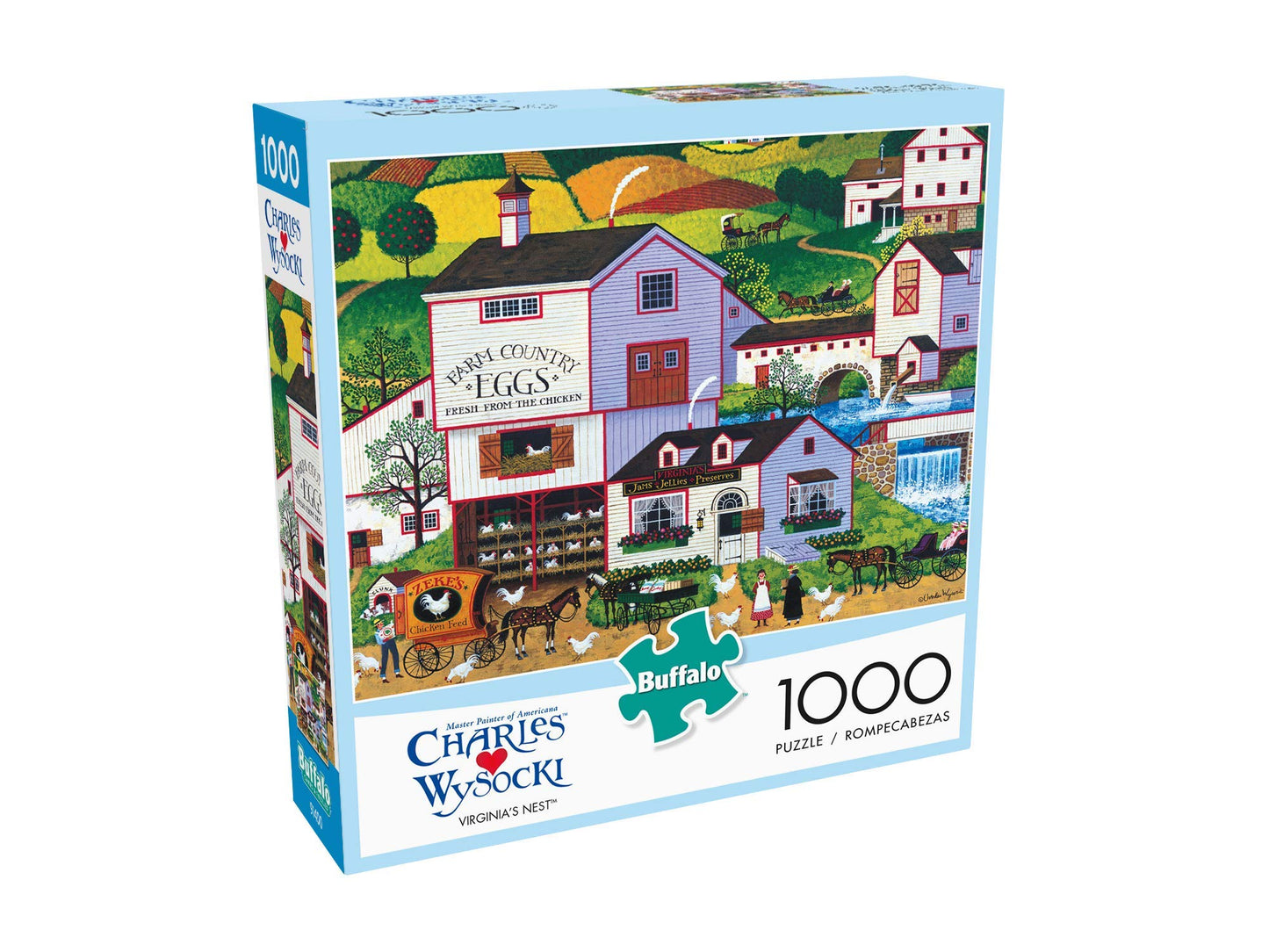 Buffalo Games 1000 Piece Jigsaw Puzzle - Charles Wysocki Virginias Nest - Challenging Adult Puzzle, 26.75 x 19.75 inches, Paper Material