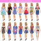 Barwa 18 Pack Doll Clothes And Accessories Including 4 Fashion Dresses 4 Sets Casual Outfits Tops And Trousers, Shorts 10 Bag Crown Necklace For 11.5 Inch Girl Dolls…