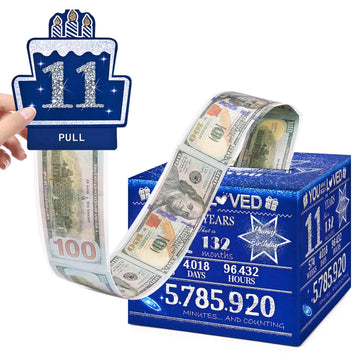 Toyeishi 11 Happy Birthday Money Box For Cash Gift, 11Th Birthday Decorations For Boys And Girls, Gifts For 11 Year Old Boy, Boy