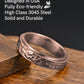 King Ring 6Mm Spinner Hammered Ring - Stress Relief Fidget Ring For Men & Women K39V2 - Rose 09