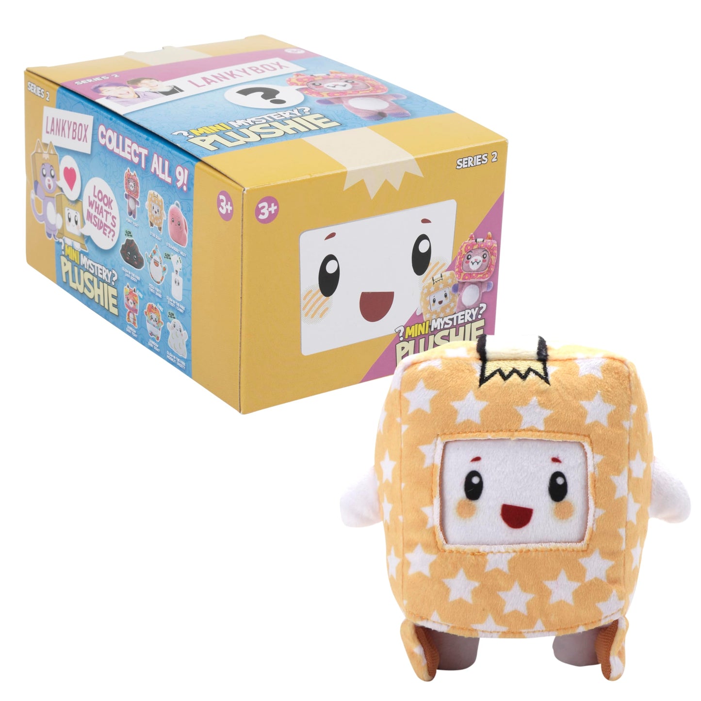 Lankybox Mini Mystery Plush, Series 2-2 Pack, Unique Collectible Blind Box Mini Plush, Officially Licensed Lankybox Merch