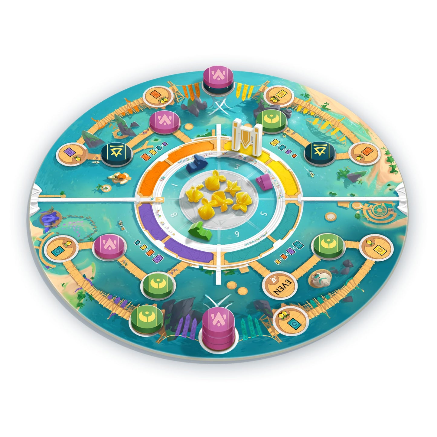 Lucky Duck Games Tidal Blades: Banner Festival - Exciting Adventure Board Game With Stunning Artwork! Strategy Game For Kids And Adults, Ages 8+, 2-5 Players, 30-45 Minute Playtime, Lucky Duck Games