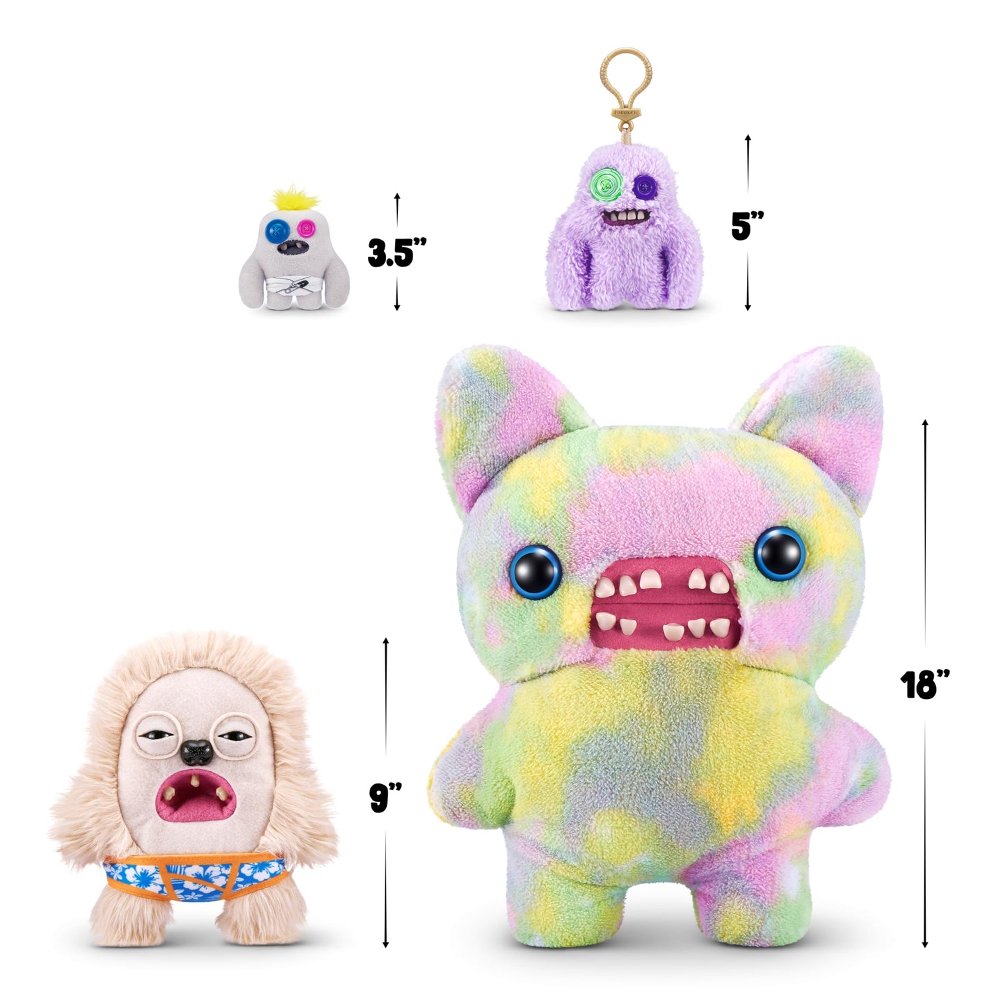 Fuggler Vacay Vibes By Zuru, Funny Ugly Monster, Plush, Collectible, Toy (Hedge Grog - Cream)