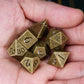 Udixi 12Mm Mini Dnd Dice Metal Dice Set D&D, 7-Die Polyhedral Dice Set For Dungeons And Dragons Role Playing Game (Bronze)