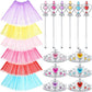 JaGely 18 Pcs Princess Dress up Tutu Crown Magic Wand Accessories Tiara Ballet Tutu Skirt for 3-8 Years Old Girls Costume Party 