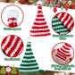 Hiboom 12 Pcs Winter Mini Christmas Knit Hat Scarf Gloves Set Christmas Doll Knit Decor Clothes For Winter Elf Doll Clothing Acc