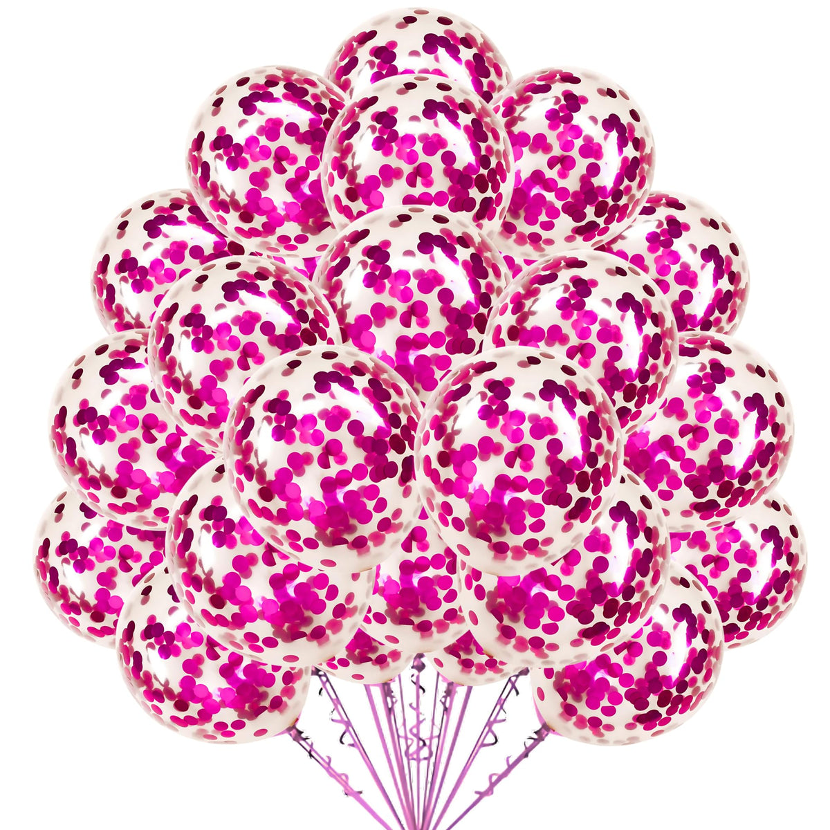 Mystic Toy Store 20 Pcs Confetti Balloons for Birthday Decoration Kit Light Pink Boys Girls Kids Men Women Pack Items Itm Set Pr