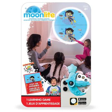 Moonlite Storytime - Ryan'S World - Spot The Difference - A Magical Read Together - Projector Sold Separately - Digital Story W/ Sound Fx - Learning Gifts For Kids Ages 1 Year & Up