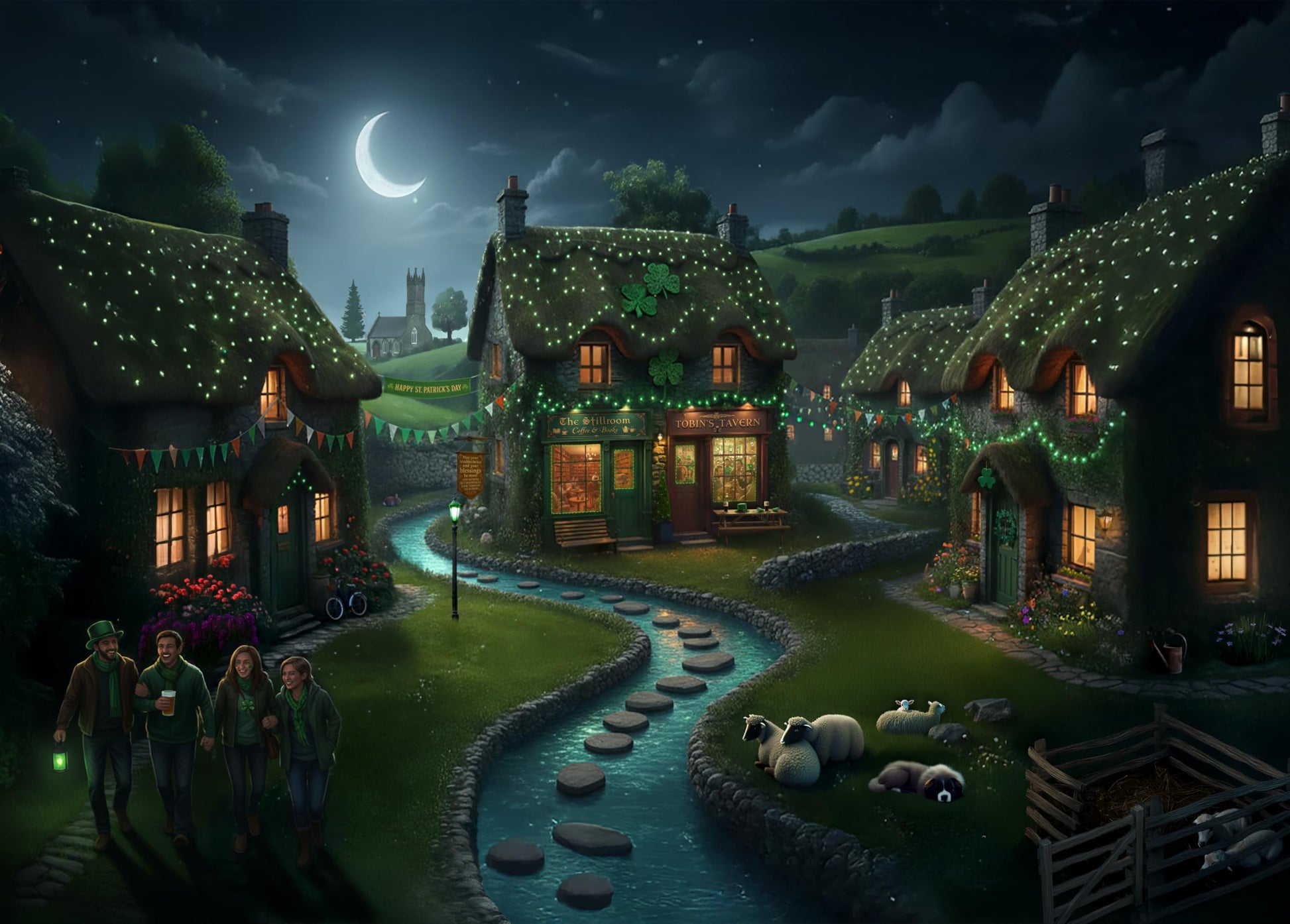 Coming Soon The Stillroom - St.Paddys Craic and Clover - 1000 Piece Jigsaw Puzzle for Adults