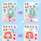 24 Pcs Make Your Own Mermaid Sticker Sheets For Kids With Mermaid Face Stickers For Kids Toddlers Girls Crafts Activities Gift B