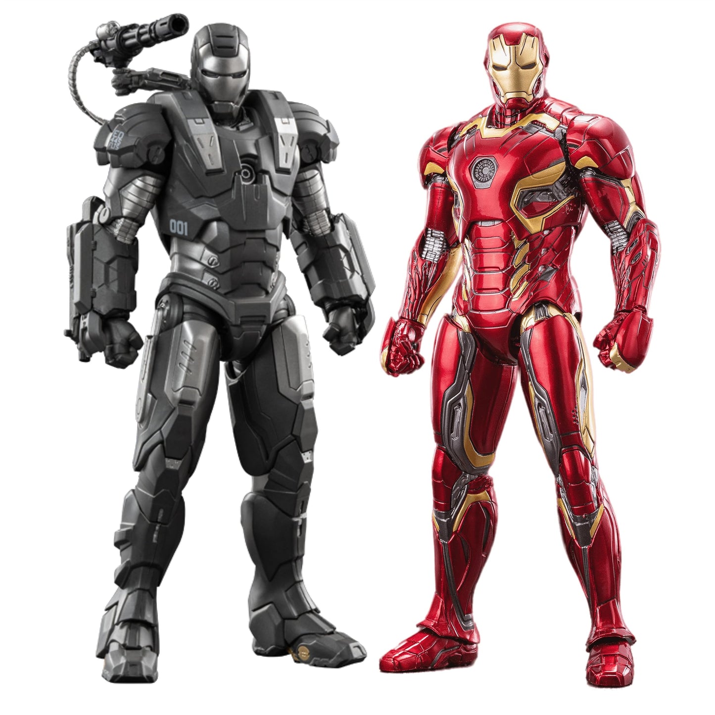 Lonullymege Ironman Action Figures Set 2-Pack 7 Inch All Joints Movable Collectable Toys-Full Metal Painting With Lots Of Accessories Suit-Up Model(Wm1 & Mk45)