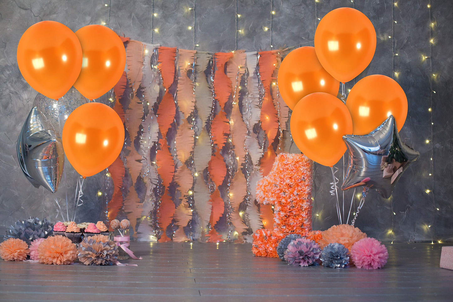 Treasures Gifted Metallic Orange Balloons - Burnt Orange Balloons - Orange Latex Balloons 12 Inch - Dark Orange Balloons - Orang