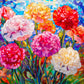 Bgraamiens Puzzle-Carnation-1000 Pieces Stained Glass Puzzle For Adults, Stained Glass Flowers Art Puzzle With Blooming Carnations, Impossible Puzzle Color Challenge Puzzle For Adults