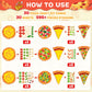 Qyeahkj 30 Pcs Pizza Craft Kits for Kids Make A Pizza Stickers Paper Card Make Your Own Pizza DIY Gifts Activity Hanging Decals