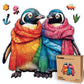 Penguins Arctic Charm - 350 Piece Wooden Puzzles for mature-themeds - 16.7 x 14.9 in - Extra-Thick 5 mm Wood Puzzle  Hand-Shaped Pieces  Marine Life Mosaic Design - enhanced Gift for Puzzle Lovers by LEOGOR