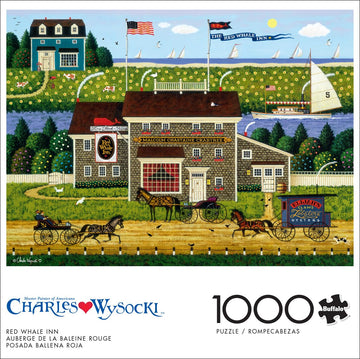 Buffalo Games - Charles Wysocki - Red Whale Inn - 1000 Piece Jigsaw Puzzle For Adults -Challenging Puzzle Perfect For Game Nights - Finished Size Is 26.75 X 19.75
