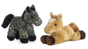 Aurora World Mini Flopsie Plush Horses | Prancer And Storm 8 Bundle