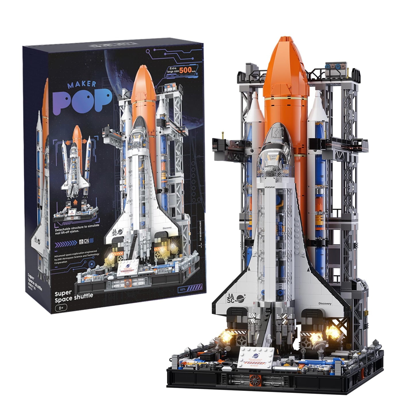 Super Space Shuttle Building Blocks Set 2226 Pieces, Extra Large Size 19.6 Height Spaceplane, Expedition Collectible Shuttlecraf