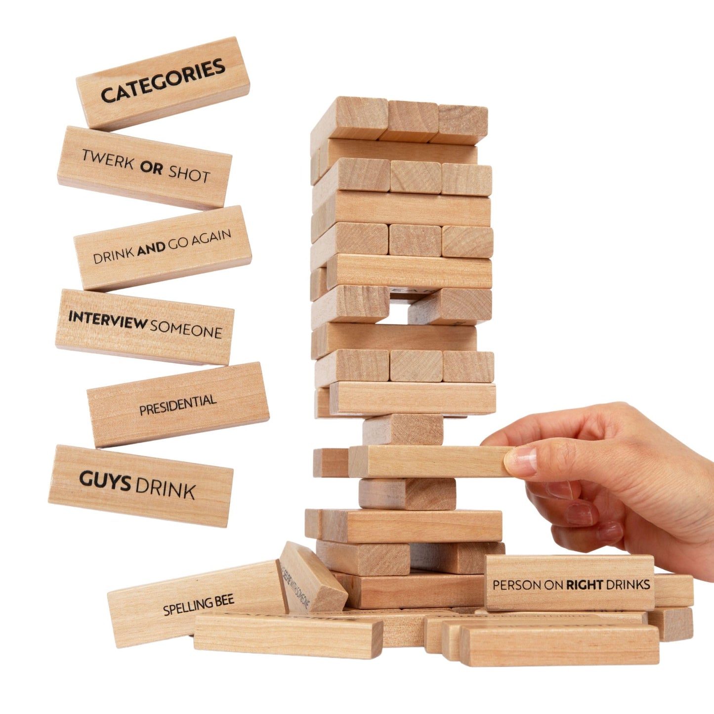 mature-themed Drinking Game - 54 Blocks with Hilarious Commands and Games on 40 of Them | Perfect Pregame Entertaining Party Starter Game | Funny Gift