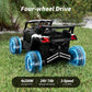 Outfunny 24V Kids Utv, 4Wd Electric Ride-On Toy Car For Kids W/Remote Control, 4X200W Motors, 5Mph Max Speed - White