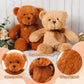 Hydren 2 Pack Plush Bear Stuffed Animals 18 Inch Cuddly Stuffed Bear Plushies With Bow For Birthday Gifts Baby Shower Party Favo