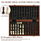 OUMODA Magnetic Chess Set for mature-themed Kid  15.4 Leather Chess Board with Handmade Chess Piece Including 2 Extra Queens and Storage Slot  Folding Portable Travel Chess Game for Beginner and Professional