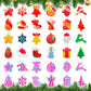 36 Pcs Christmas Mini Push Pop Keychain Bubble Squeeze Sensory Fidget Toys, Anxiety Stress Reliever Hand Toys,Party Favors Supplies Christmas Idea Gifts For Kids Adults
