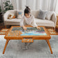 Ykhallybee Puzzle Table 1500 Pieces Wooden Puzzle Board With Legs, 34.3   X 26.5    Jigsaw Board With 4 Drawers And Cover, Folda