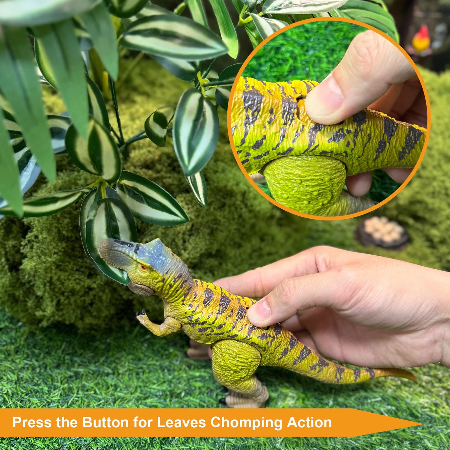 Eku Easyku Dinosaur Toys Tyrannosaurus Triceratops Quetzalcoatlus With Chomp Action, Movable Head Attack Motion, Wing Flapping A